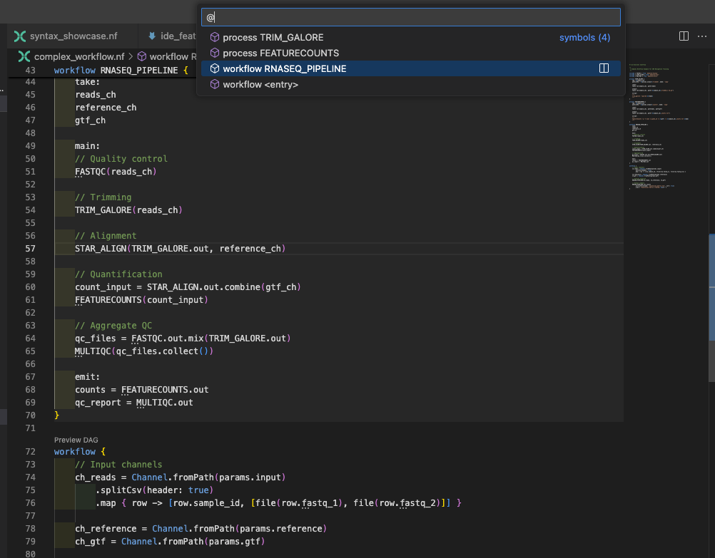 Navegació de símbols
