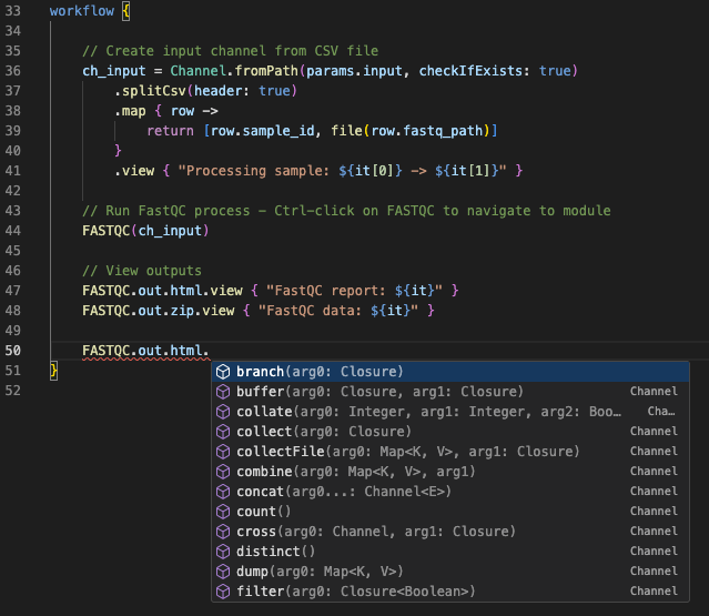 Kanal işlemleri otomatik tamamlama